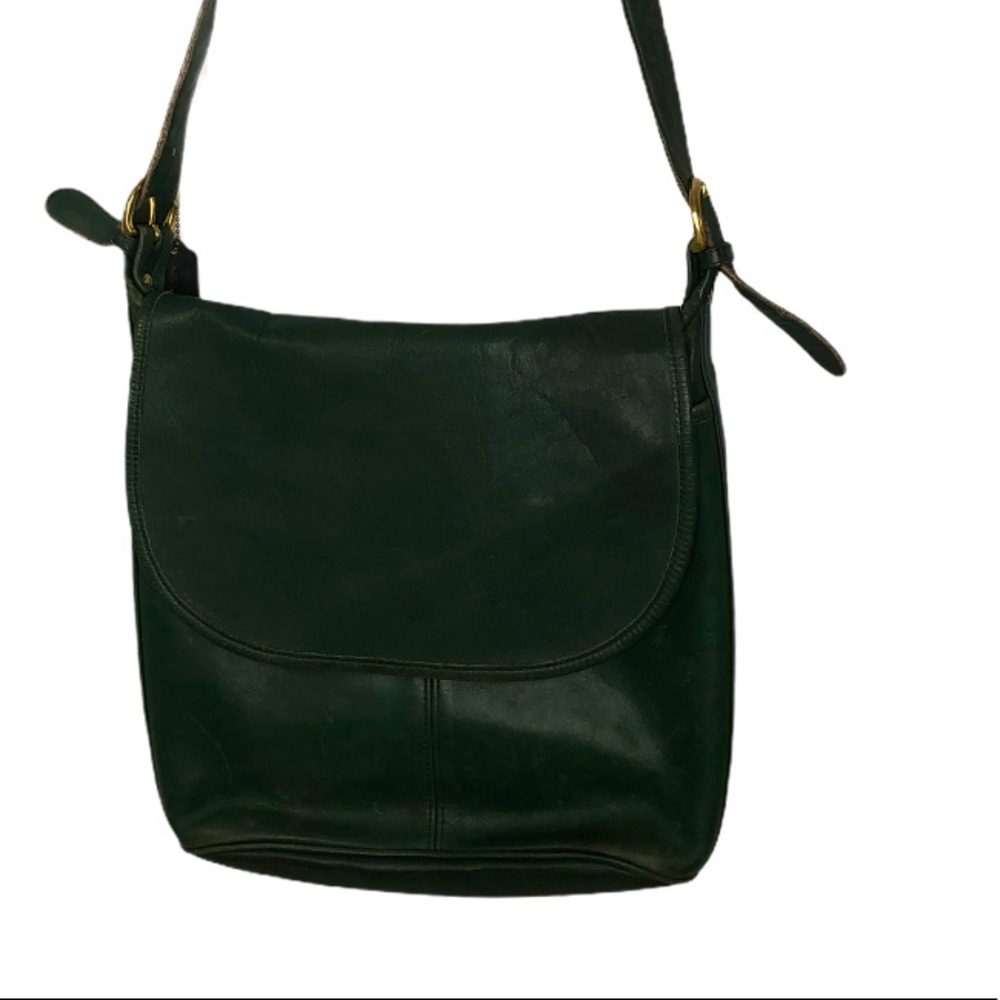 Vintage Coach dark green crossbody or shoulder bag